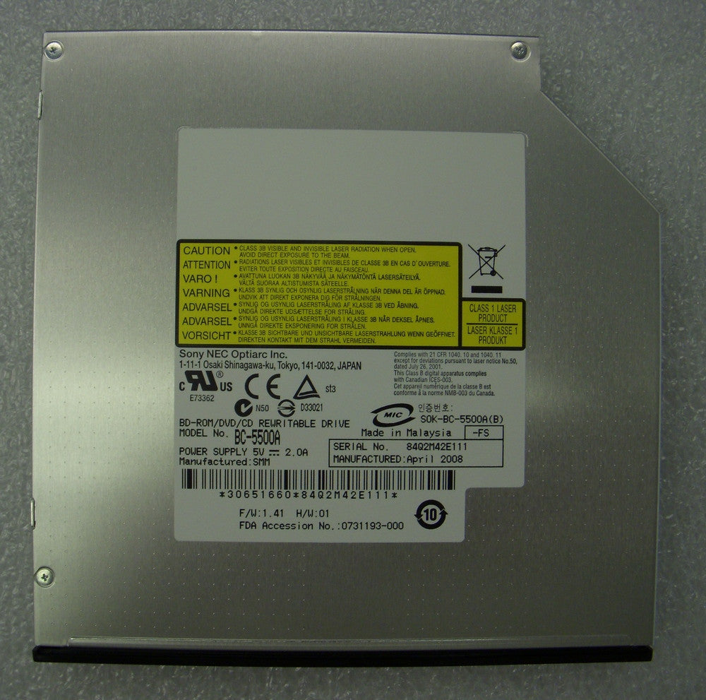 BC5500A Blu-Ray Drives For Laptops  Tray load PATA 12.7mm -  BLUERAY BC-5500A