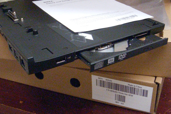 DX652, PR12S - Brand New Dell Latitude XT Series Tablet PC Docking Station with DVD±RW Optical Drive Media Base PR12S, 0DX652